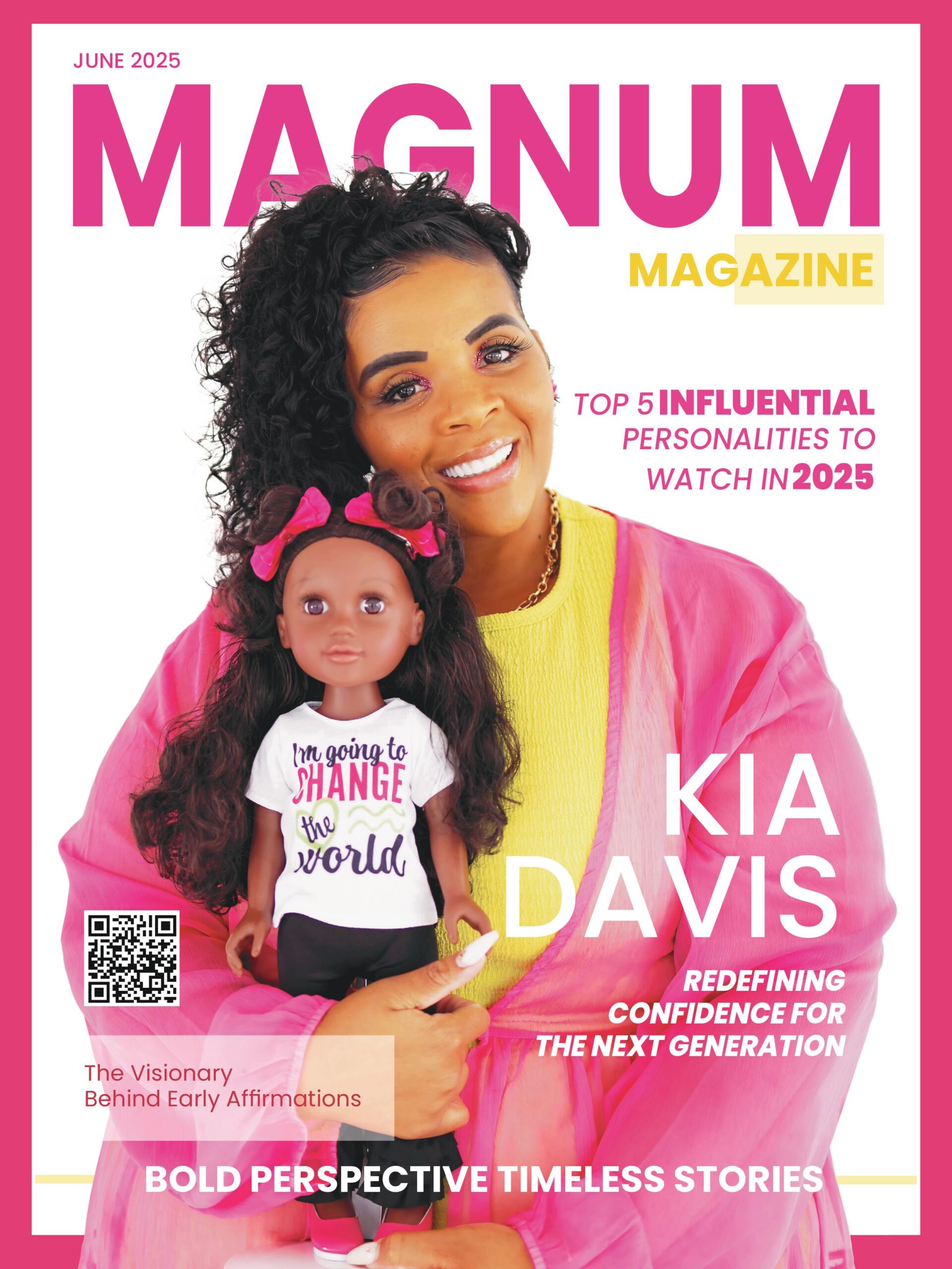 Portrait of Kia Davis, entrepreneur and founder of Early Affirmations, smiling confidently in a professional setting.