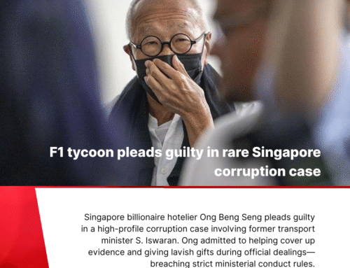 F1 tycoon pleads guilty in rare Singapore corruption case